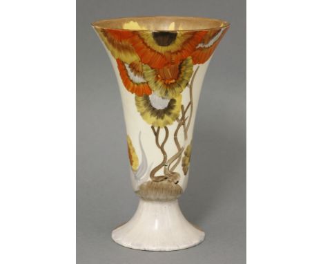 A Clarice Cliff 'Rhodanthe' vase,shape 702, printed mark,18cm high