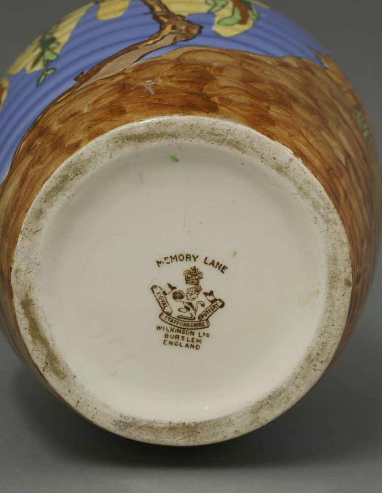 A Wilkinson Royal Staffordshire pottery 'Memory Lane' vase,printed and