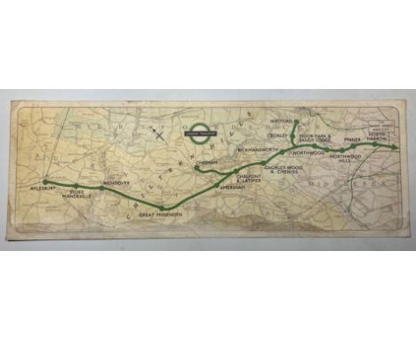 London Transport Underground Metropolitan Line carriage diagram ref:1048/2335M/1000(R). Good overall condition with slight wa