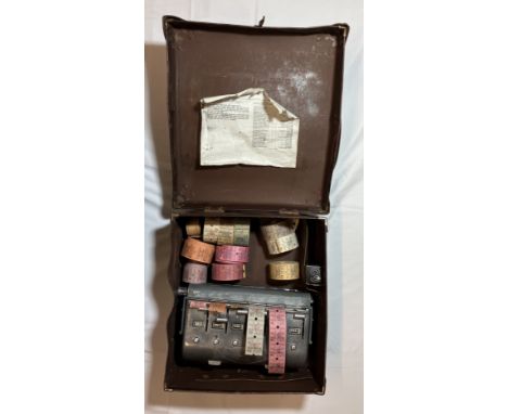 Ultimate ticket machine with Transport Services ticket rolls in it. Also 7 x Newport Corporation Transport ticket rolls, 3x T