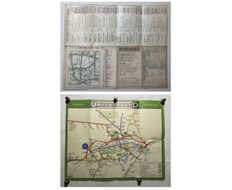 Underground fold-out leaflet: London, What to see and how to see it, the excursions guide with map. Some wear with fold hole 
