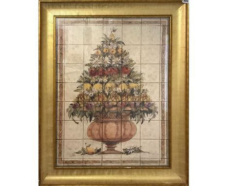 A large gilt framed print, 79 x 99cm.