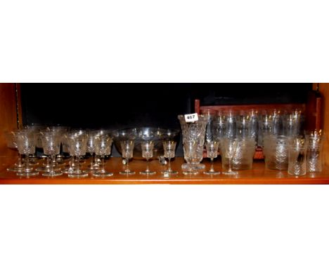 A quantity of Edwardian and other glassware.