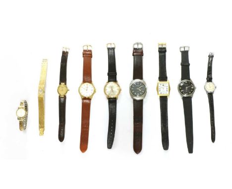 A quantity of watches, to include a gentlemen's stainless steel Rotary automatic strap watch, with centre second sweep and da