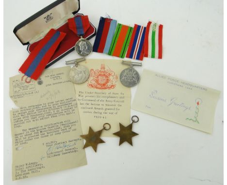 A group of Second World War medals
to Bertie Ernest Kemp, Surveyor Higher Grade and an Imperial Service medal.