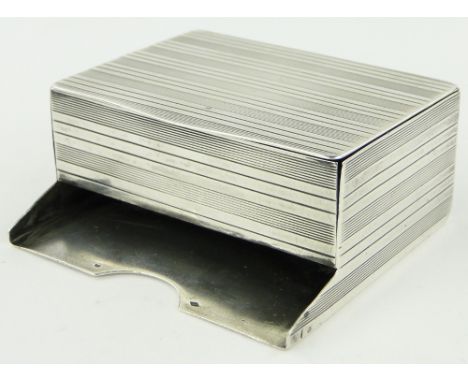 A French silver combination snuff box/card case, width 6cm.