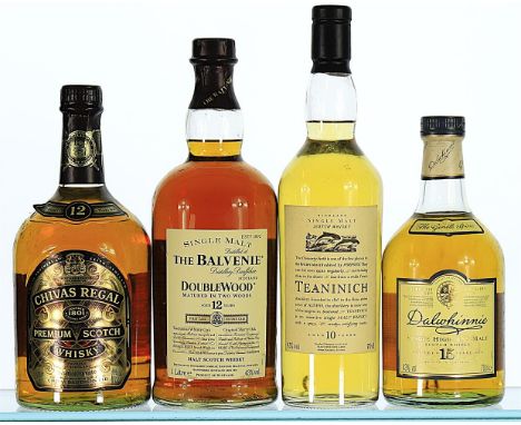 Teaninich, Highland Single Malt 10YO, Highlands Abv: 43% 1x70cl Balvenie, Single Malt Doublewood 12YO, Speyside Abv: 43% 1x1L