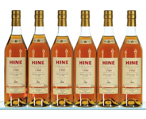 1988 Hine, Vintage Early Landed, Cognac  6x70cl  Landed in 1990, bottled in 2006, private strip label states "Bottled from ca