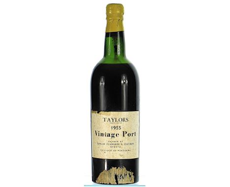 1955 Taylor's, Vintage Port  1x75cl   Level HS, label soiled and slightly damaged. 