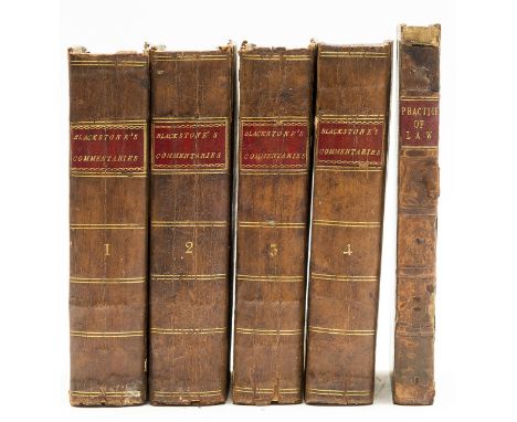 Blackstone (Sir William) Commentaries on the Laws of England, in Four Books, 4 vol., twelfth edition, 13 engraved portraits a