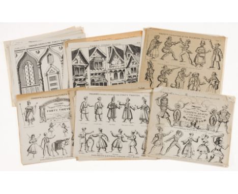 Theatre.- Pollock's Juvenile Drama. Sleeping Beauty in the Wood! or Harlequin and the Magic Horn, 26 loose wood-engraved plat