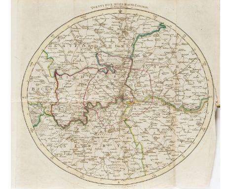 London.- Wakefield (Priscilla) Perambulations in London and its Environs, first edition, folding hand-coloured engraved map, 