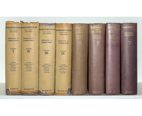 Churchill (Sir Winston Spencer) Marlborough. His Life and Times, 4 vol., first editions, illustrations, plates, some folding,