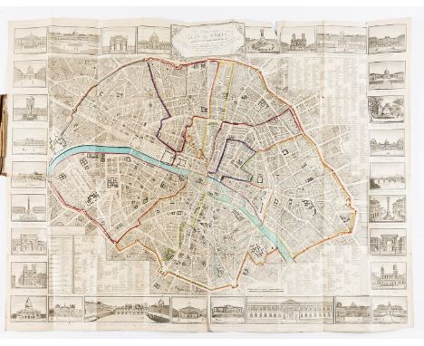 Paris.-  Lécrivain, publisher. Nouveau plan de Paris, divisé en 12 arrondissements contenant la nomenclature exacte des rue