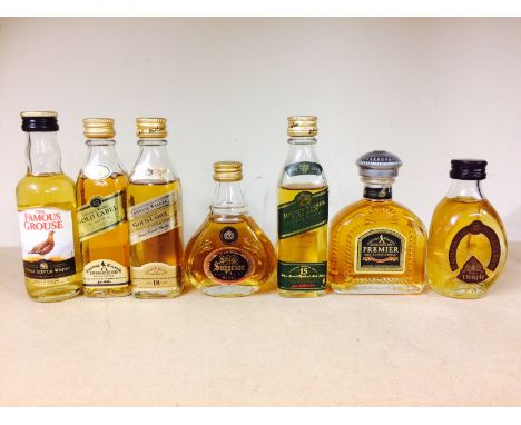 FOURTEEN BLENDED WHISKY MINIATURES
Blended Scotch Whisky
To include: Johnnie Walker Premier, Dimple 15 years old, Johnnie Wal