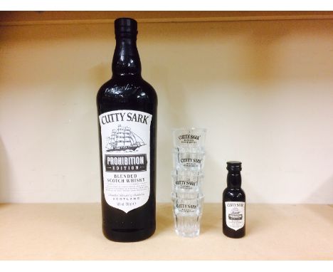 CUTTY SARK PROHIBITION
Blended Scotch Whisky
700ml, 50% volume, also includes 1 miniature of Cutty Sark Prohibition (50ml), a