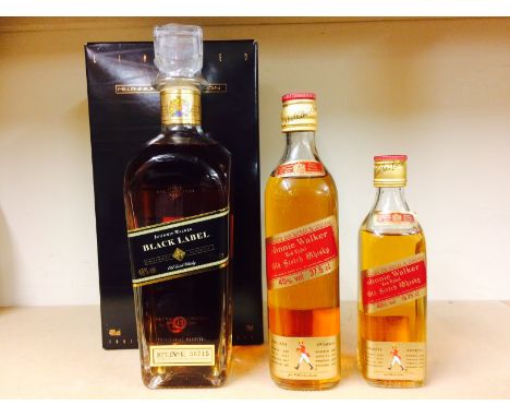 JOHNNIE WALKER BLACK LABEL MILLENNIUM EDITION
Blended Scotch Whisky
70cl, 40% volume, in carton.
JOHNNIE WALKER RED LABEL
Ble