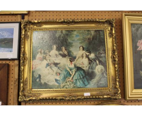 Framed print of 9 girls with flowers