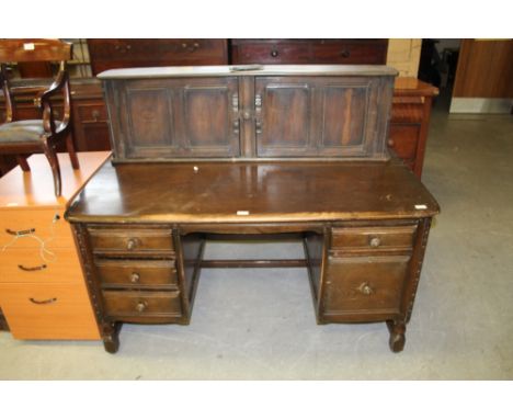 Dark Ercol desk & dresser top