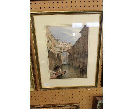 Hand coloured lithograph of Venice- Samuel Prout