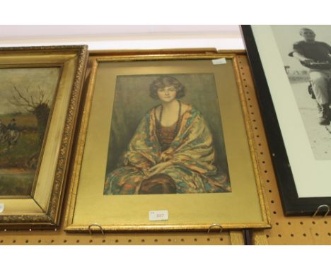 After Arthur Garrett-print- 'Girl with Shawl'