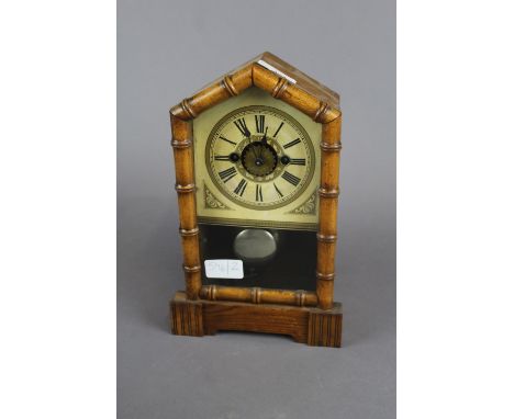 German bamboo effect mantel clock