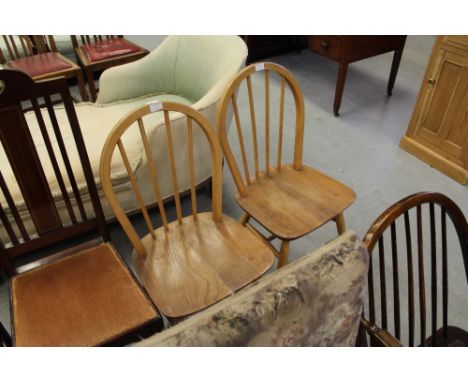Pair of Ercol windsor lowback chairs