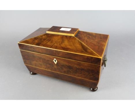 19th Mahogany tea caddy