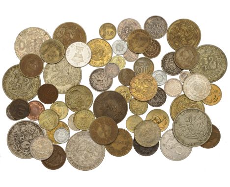 Peru, Coins of Peru, in silver (20), base metal (40) [60]. Varied state £100-£150  ---  Provenance: D.L.F. Sealy Collection