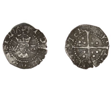 Henry VIII (1509-1547), Second coinage, Halfpenny, Canterbury, Abp Warham, mm. cross patonce on obv. only, reads h d g rosa s