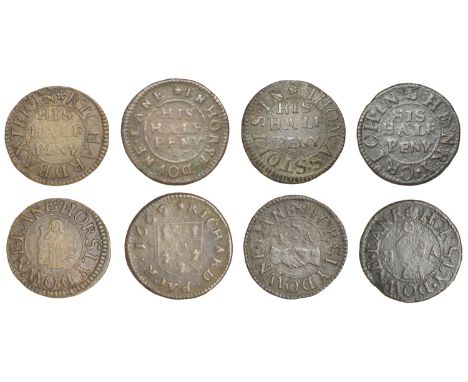 Southwark, Horselydown Lane, Richard Baxter, Halfpenny, 1.54g/6h (E 638; N 4928; BW. 247); Henry Crich, Halfpenny, 1.60g/6h (