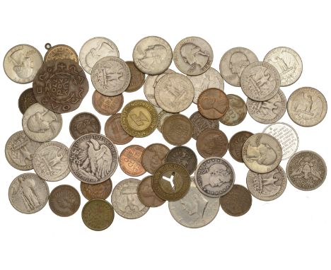 United States of America, Coins and tokens of the USA, in silver (22), base metal (27) [49]. Varied state £80-£100  ---  Prov