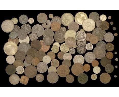 India, Coins of India, in silver (39), base metal (58) [97]. Varied state £150-£200  ---  Provenance: D.L.F. Sealy Collection