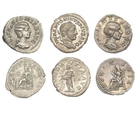 Roman Imperial Coinage, Elagabalus, Denarius, 218-22, rev. Abundantia standing left, emptying cornucopia, 3.00g (RIC 56a; RSC