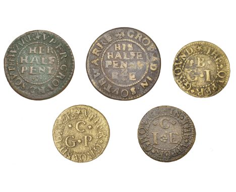 Southwark, Upper Ground, G.I.B. at the new ship, Farthing, 0.73g/6h (E 1010, this piece illustrated; N 5161; BW. 474); Henry 