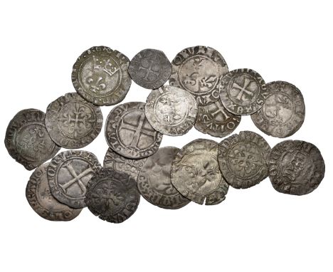 France, Charles VI, Double Tournois (6), first issue (2), second issue (3), Paris, Toulouse, mint uncertain, third issue, Ang