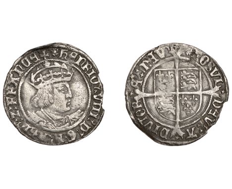 Henry VIII (1509-1547), Second coinage, Groat, Tower, mm. rose, bust D, saltires in fork ends, 2.40g/5h (Whitton (i); N 1797;