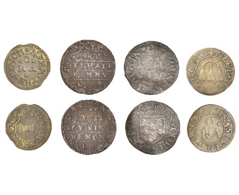 Southwark, King’s Bench, R.A.O. neer the bench, Farthings (2), 0.60g/6h (E 687; N 4951; BW. 281), 1.23g/12h (E 688; N 4952; B