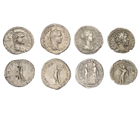 Roman Imperial Coinage, Septimius Severus, Denarius, 197-8, rev. Sol standing left, 2.80g (RIC 117; RSC 449; RCV 6331); Carac