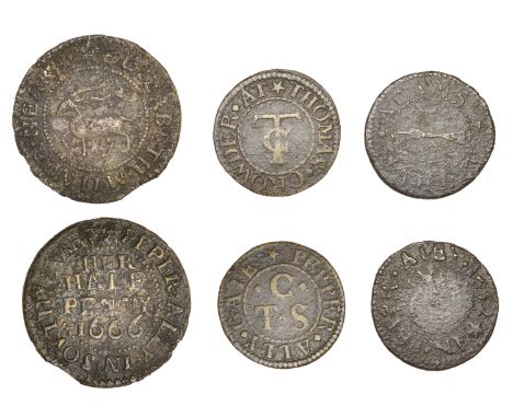 Southwark, Pepper Alley, Arthur Adams, Farthing, 1652, 1.12g/6h (E 767; N –; BW. 335), Thomas Crowder, Farthing, 1.12g/6h (E 