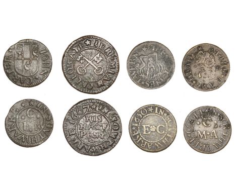 Southwark, Borough High Street, E.C. the 3 cranes tavern, Farthing, 1650, 1.17g/6h (E 415, this piece illustrated; N 4879; D 