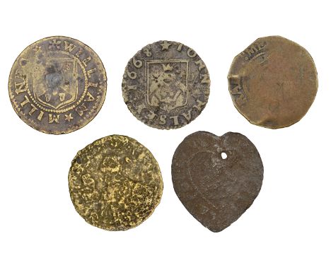 17th Century Tokens, CHESHIRE, Macclesfield, Sam Endon, Halfpenny, 1671, welcome yov be to trade with me, 1.30g/12h (N –; BW.