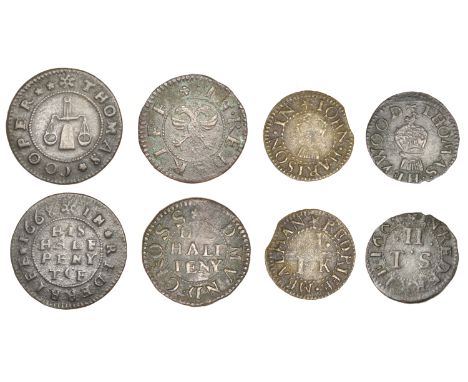 Rotherhithe, Rotherhithe, Thomas Cooper, Halfpenny, 1668, 1.54g/12h (E 788; N 5006b, this piece; BW. Surrey 253); Edmund Cros