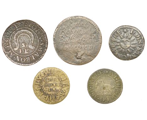Southwark, Borough High Street, Richard Roberts, Halfpenny, 1667, 2.36g/3h (E 507; N 4850; BW. 80); E.M.S. at the dogg and dv