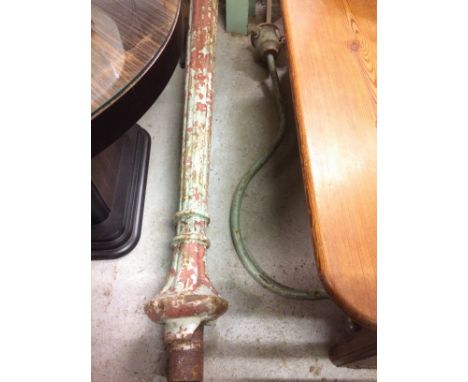A Victorian Large Street Lamp of Lobed Form with Shaped Light Attachment