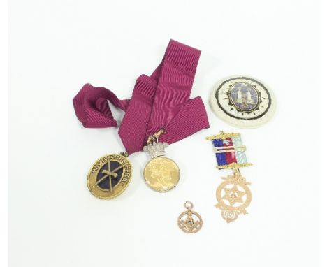 A Royal Arch Masonic jewel, of pierced form dated 21st June 1877, another dated 1830 and inscribed 'Honorable Testimonial of 