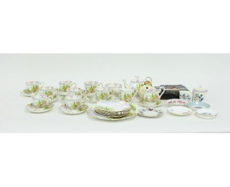 A Royal Albert Kentish Rockery pattern tea service for eight and sundry ceramics