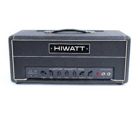 1971 Hiwatt DR103 guitar amplifier head, made in England, ser. no. 2350, within a heavy duty flight case