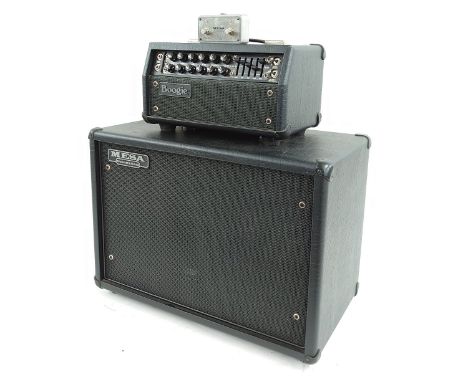 Mesa Boogie Mark Five 25 guitar amplifier head; together with a Mesa Boogie 1 x 12 Celestion loaded extension speaker cabinet