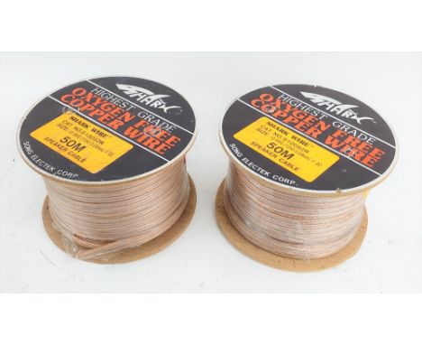 100m of Shark high grade oxygen free copper wire speaker cable, split between two 50m drums